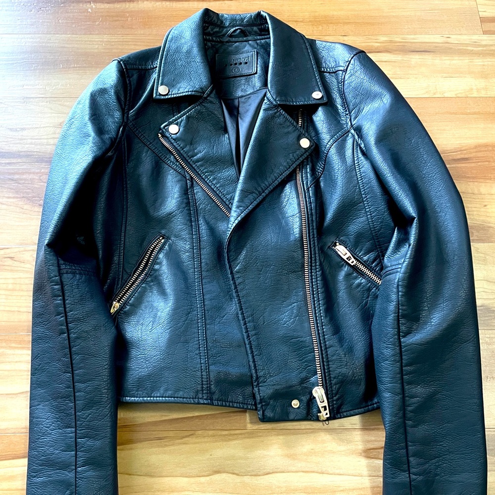 Blank NYC Black Moto Jacket Large